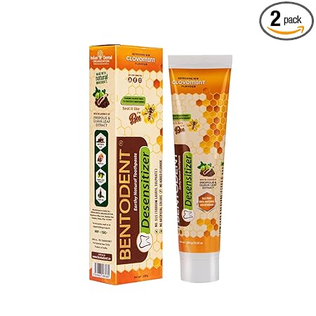 Bentodent Toothpaste - Desensitizer Natural Sensitivity Relief Toothpaste with Clove And Mint - 100 Gm