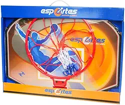 Tabela de Basquete com Aro Metálico de 45 cm e Rede Inclusa, Ideal para Treino e Lazer em Ambientes Internos ou Externos – Fixação em Parede