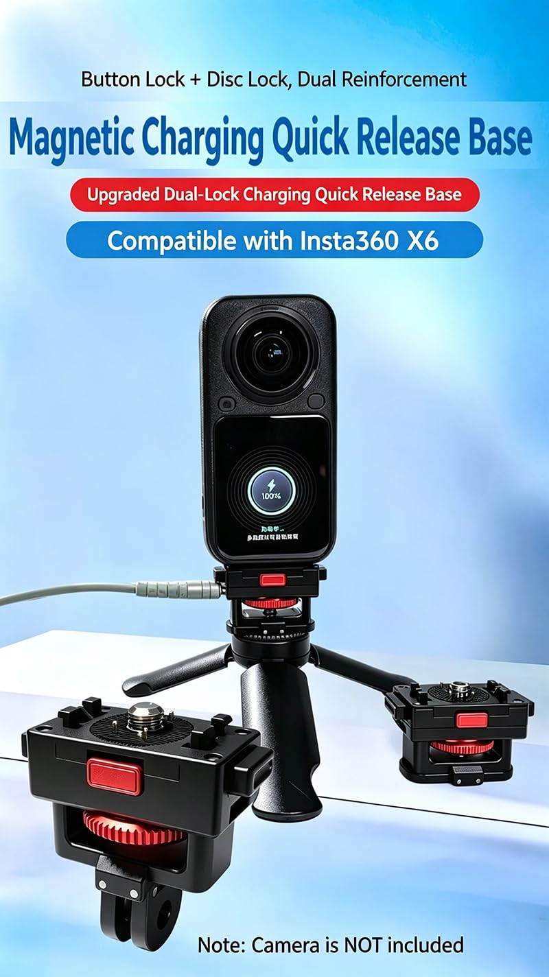 Magnetyczna podstawa ładująca do Insta360 X6, Dual-Lock