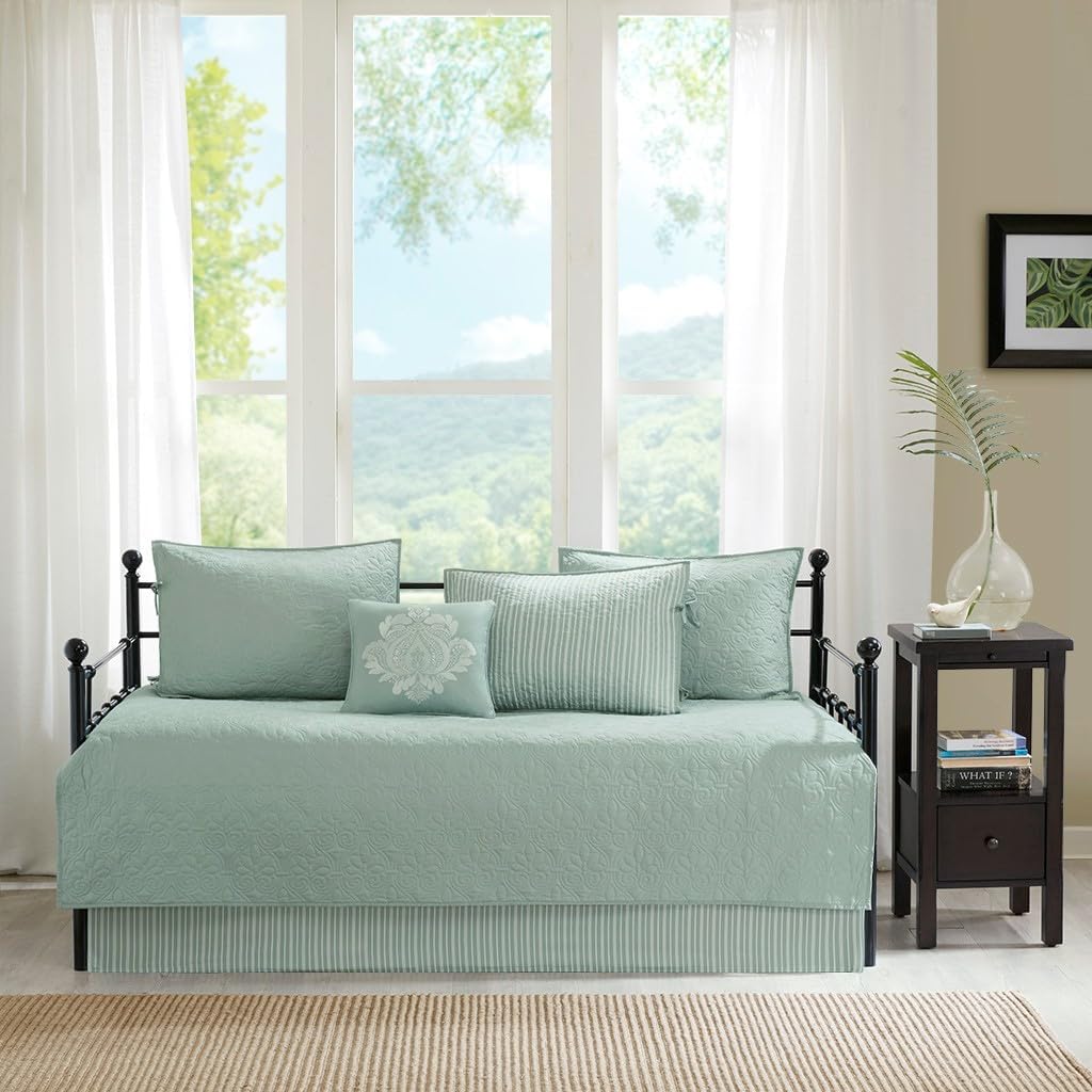 6 Pcs Reversible Daybed Cover Set Seafoam Daybed