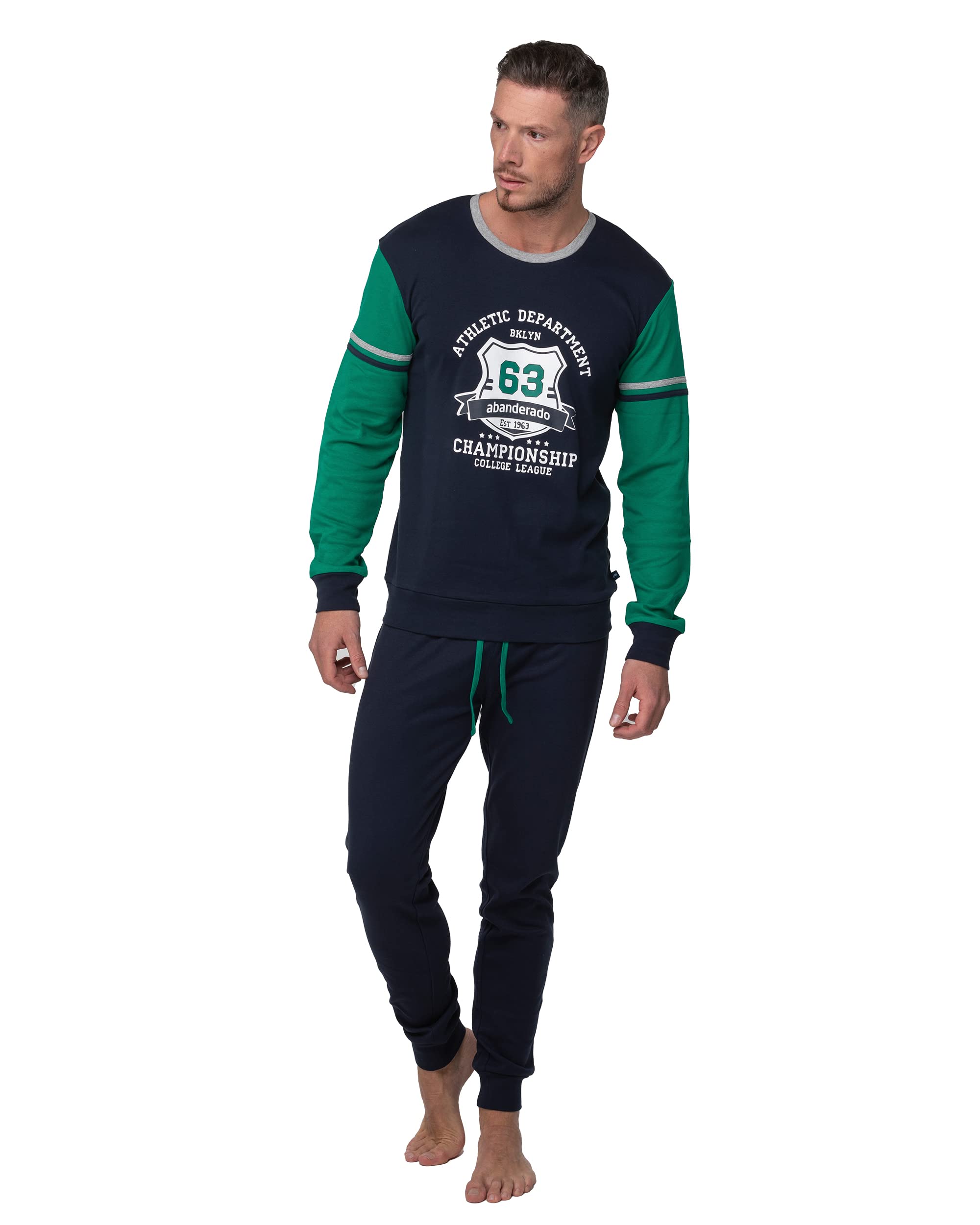 Abanderado Nightwear Men Set di Pigiama Uomo