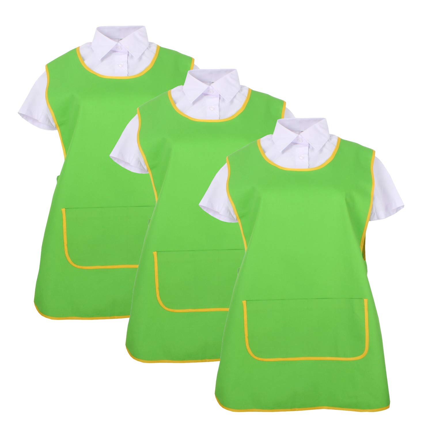 MISEMIYA - Pack*3 szt - Fartuch Jednolite Czyszczenie Pracy CLINICA MEDYCZNE Czyszczenie Weterynaryjne Hostelaria- Ref.868, Zielony 21, L