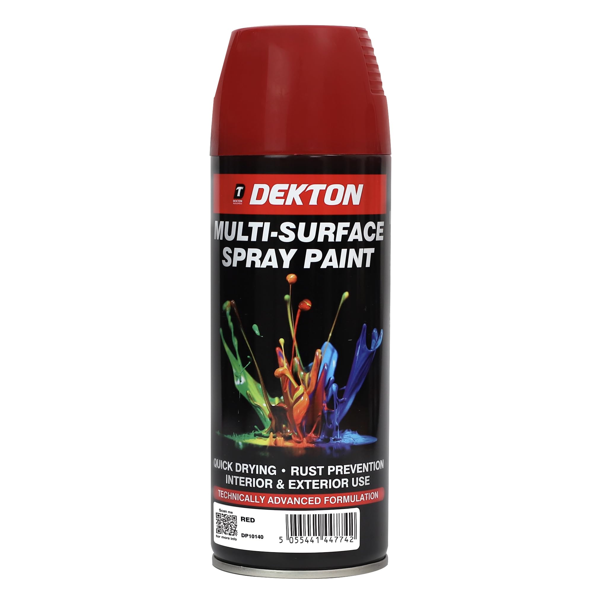 Dekton Quick-Dry Aerosol Spray Paint, Interior And Exterior Usage – Paint Red for Metal, Wood, and Plastic |Rust Prevention|Ideal for Fixtures Furniture's Components Projects
