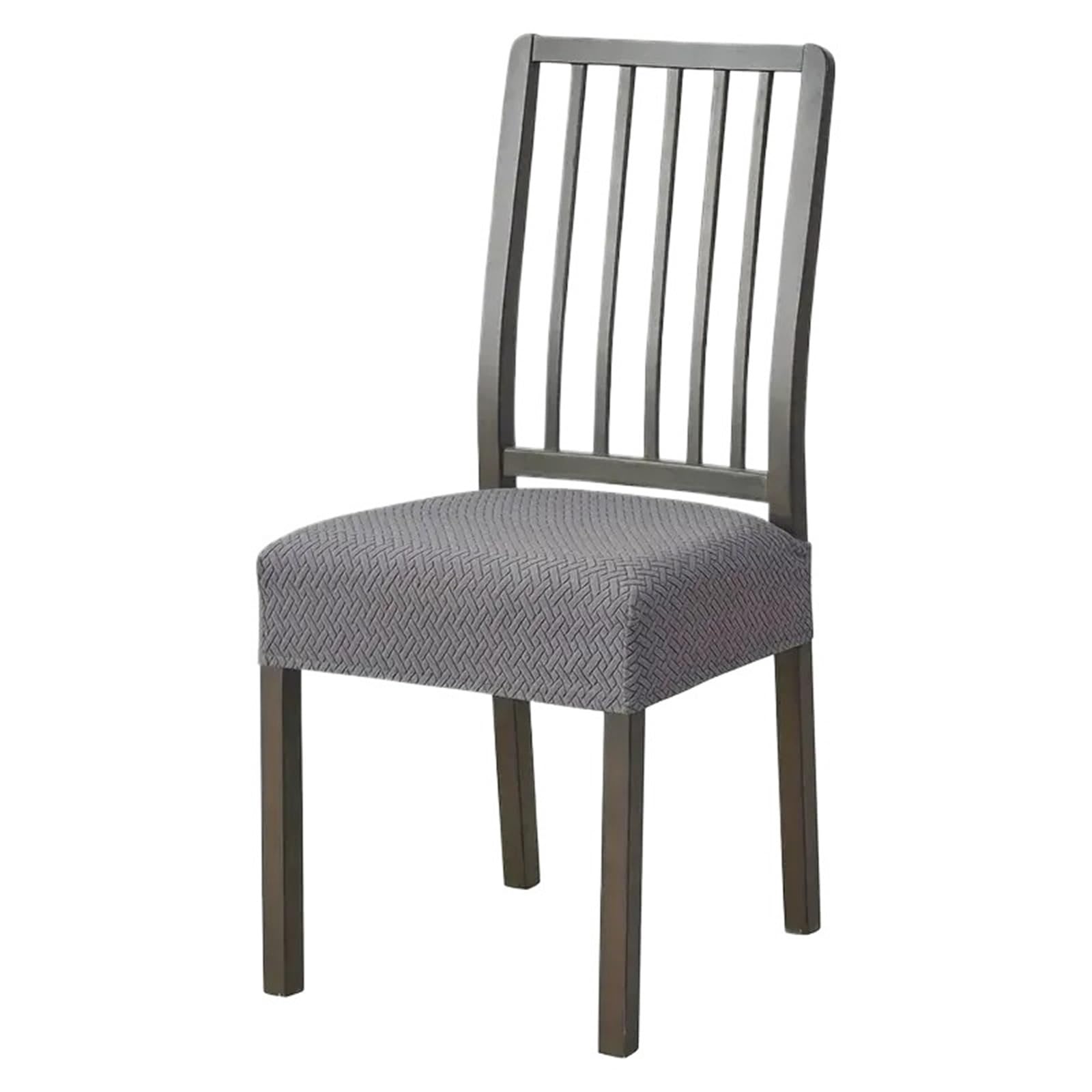 FVDZRFIE Chair Covers 1/4/6pcs Jacquard/Velvet Chair Seat Cover Stretch Removable Chair Slipcover Upholstered Dining Room Seat(Color 7,1pcs)