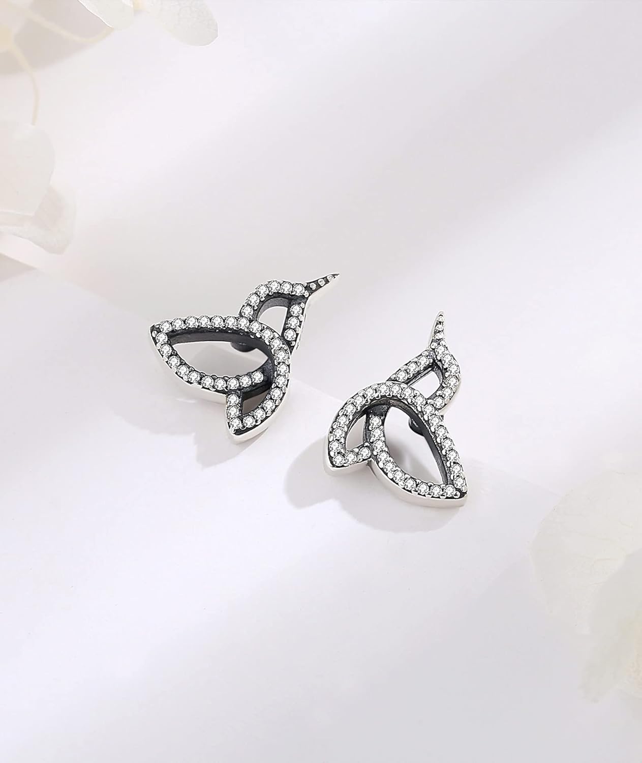 INFUSEU Sterling Silver Cute Stud Earrings Cat Frog Mushroom Bunny, Small Gifts for Women Teen Girls Animal Lovers - Image 3