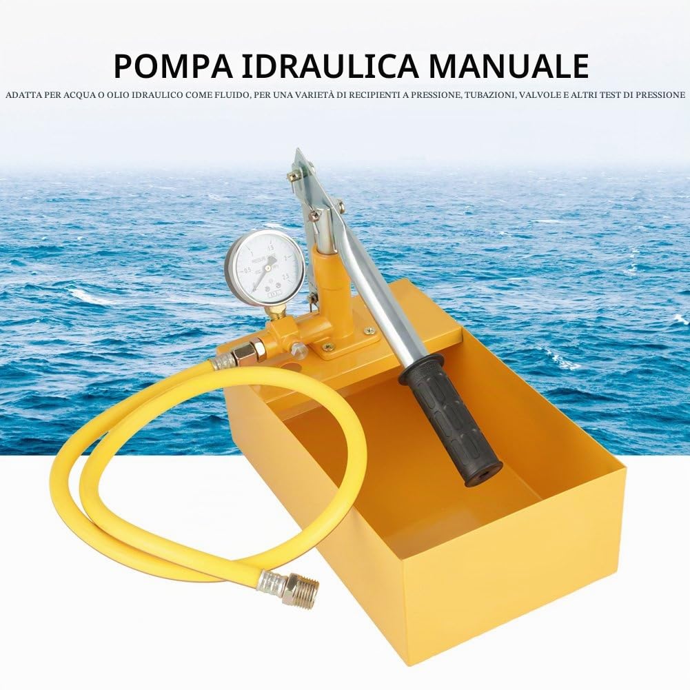 2.5Mpa 25Kg Manuale Idraulico 13L Alta Pressione Idraulica Manuale Pompa di Prova Idrostatica Pressione Dell'acqua Strumento Tester Pipeline