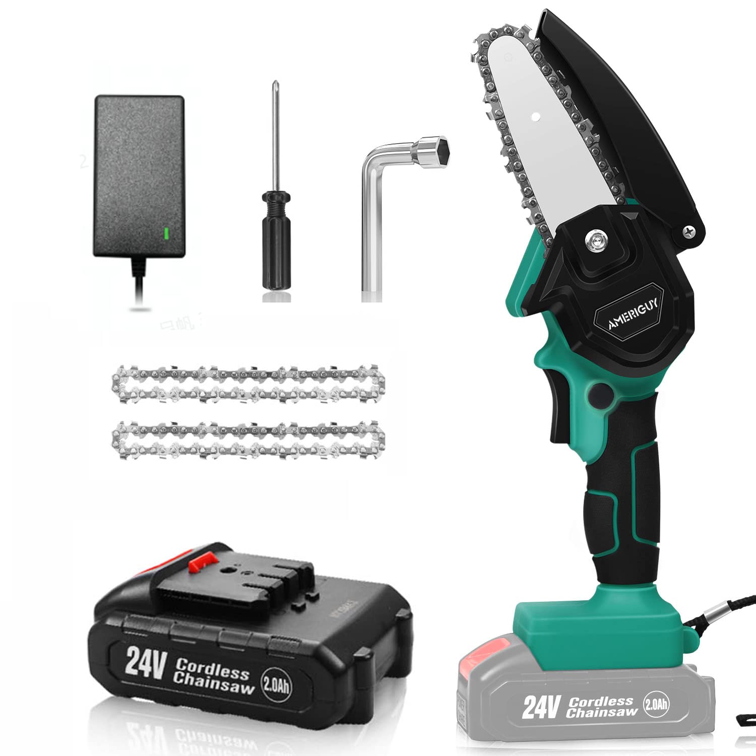 Mini Chainsaw Cordless Battery Power 