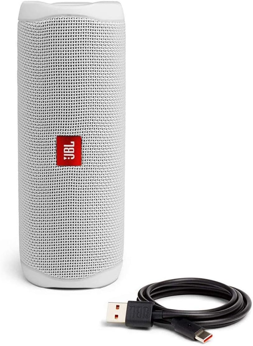 🔥 Hоt Dеаlѕ JBL Flip 5 Portable Waterproof Bluetooth Speaker (White) with Knox Gear Hardshell Travel and Protective Case Bundle (2 Items)