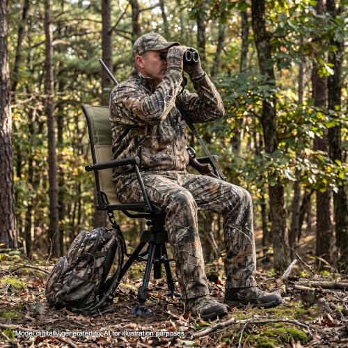 MYDAYS OUTDOOR Hunting Blind Chair 360 Degree Silent Swivel,Turkey Hunting Seat,300 Lbs Capacity, Height Adjustable & Quick Folding for Ultimate Portable Comfort - image 7