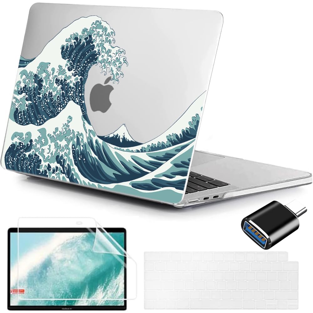 Coque Ultra-Mince Macbook Air 13.6 Pouces M4 M3 M2 Modèle A3240 A3113 A2681, Étui Rigide Plastique