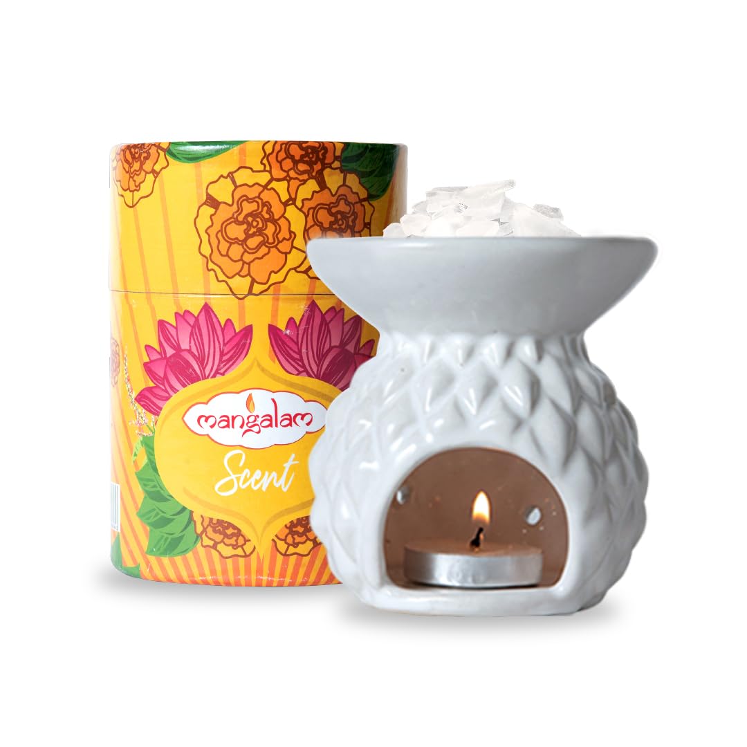 Mangalam Scent - Ceramic Diffuser Burner with Tea Light Candle and Camphor | Multipurpose Incense Aroma Kapoor Dani | Free Camphor Tablets- Pack of 1 (B08KGDJJR1) Amazon Price History, Amazon Price Tracker
