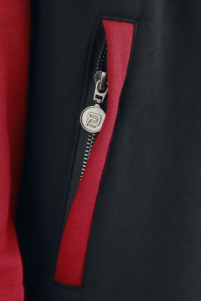 RED by EMP Herren schwarz-rote Kapuzenjacke