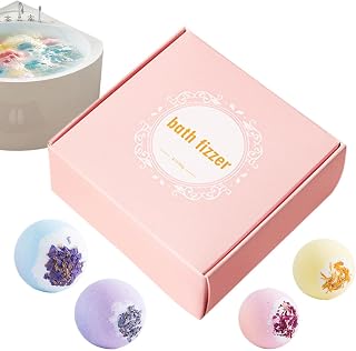 Bath Ball Set, Relaxing Dried Flower, Moisturizing Spa Cleaner Carbonated Handmade Aromatherapy Bath Bombs for Women Men Skin Care Relaxation Self Care Home Travel Bathroom Gift Set