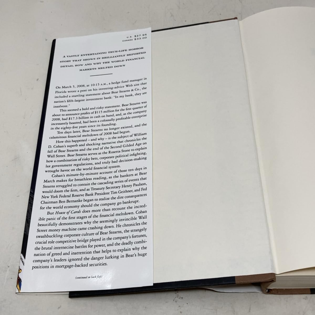 House of Cards: A Tale of Hubris and Wretched Excess on Wall Street Cohan, William D. - PT02