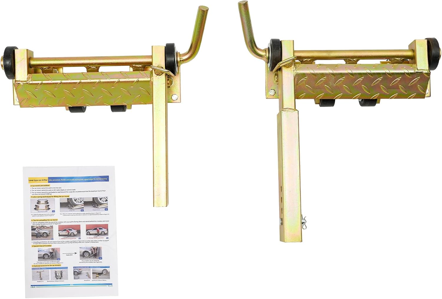 Car Wheel Dolly, 2204.62 Lbs Loading Capacity Lever Type Car Moving Dolly, Heavy Duty Vehicle Ratcheting Foot Pedal, Tire Auto Repair Moving Tool for Towing Companies, Car Showrooms (Green)