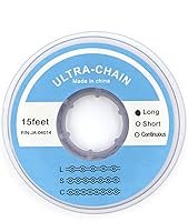 Vista 19 de Cadenas de potencia de goma elástica de ortodoncia dental de 15 pies largas/cerradas/cortas (largas, negras)