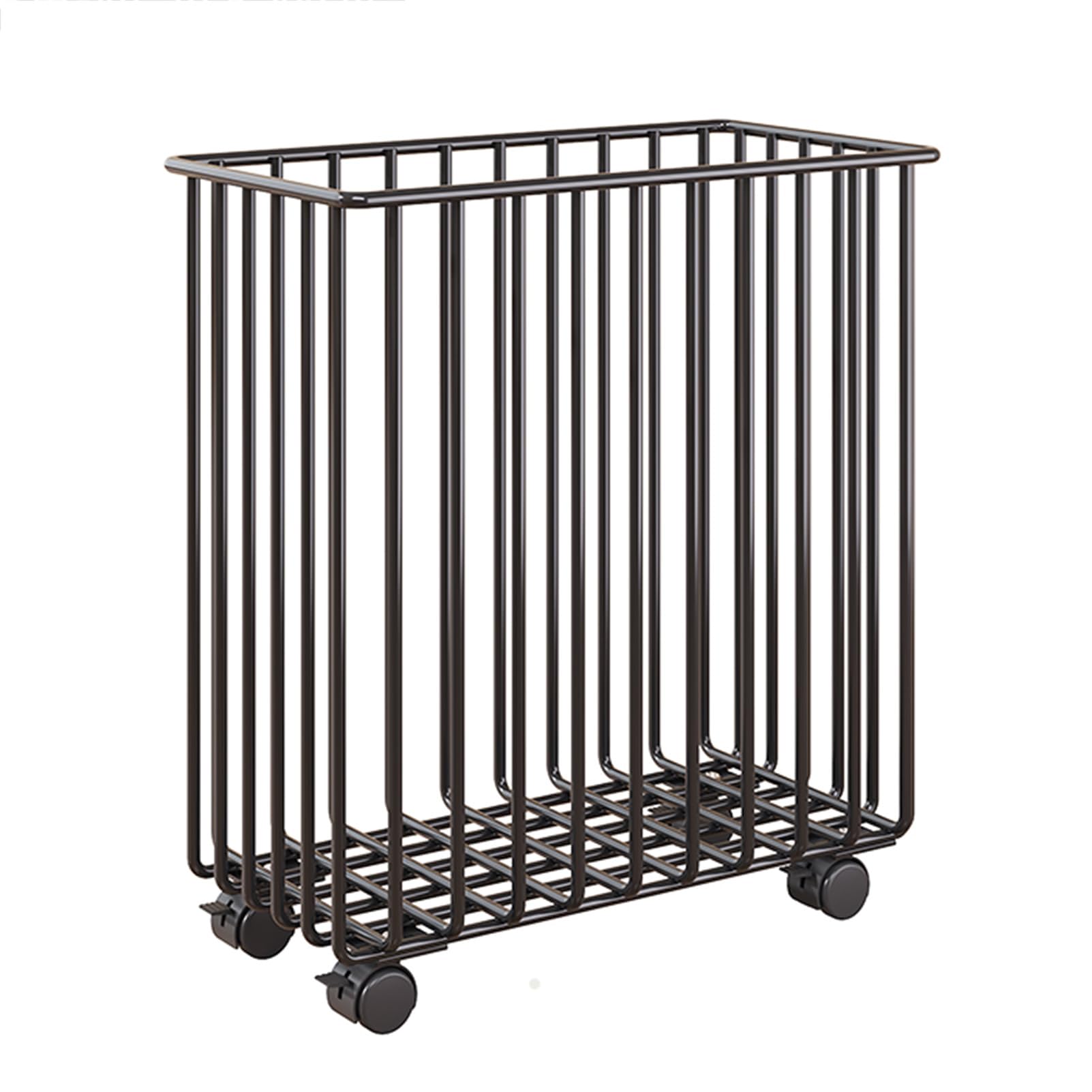 Iron Laundry Basket with Pulley Household Dirty Clothes Basket, Bathroom Removable Storage Basket Bucket