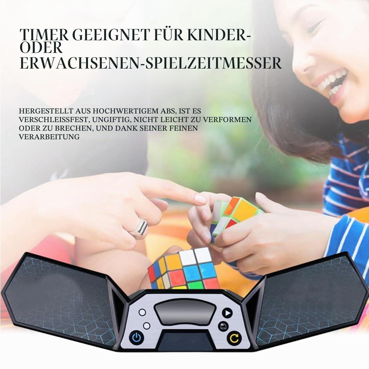 Geschwindigkeits-Timer, Touch-Steuerung, professioneller Timer, Cub-e Geschwindigkeits-Timer mit Anzeige für Mädchen und Jungen