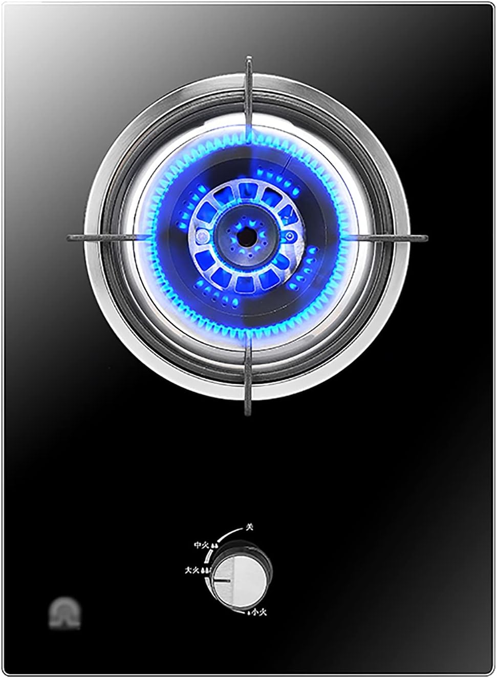 Burners Gas Hob 4.5KW Triple Ring Burner Gas Hob，1 Zones Built-in Cooktop Tempered Glass Cooker Hob In Easy To Clean，Flameout Protection &Child Lock Knob，Compatible With All Cookware(Ng)