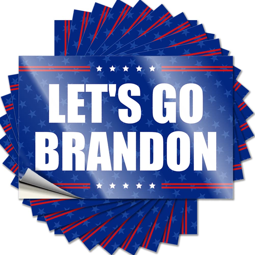 JNBT Labels Man Cave For Lets Go Brandon - Funny Outdoor Cool Clear Print | Garage Signs Men(8X12CM-10Pcs)