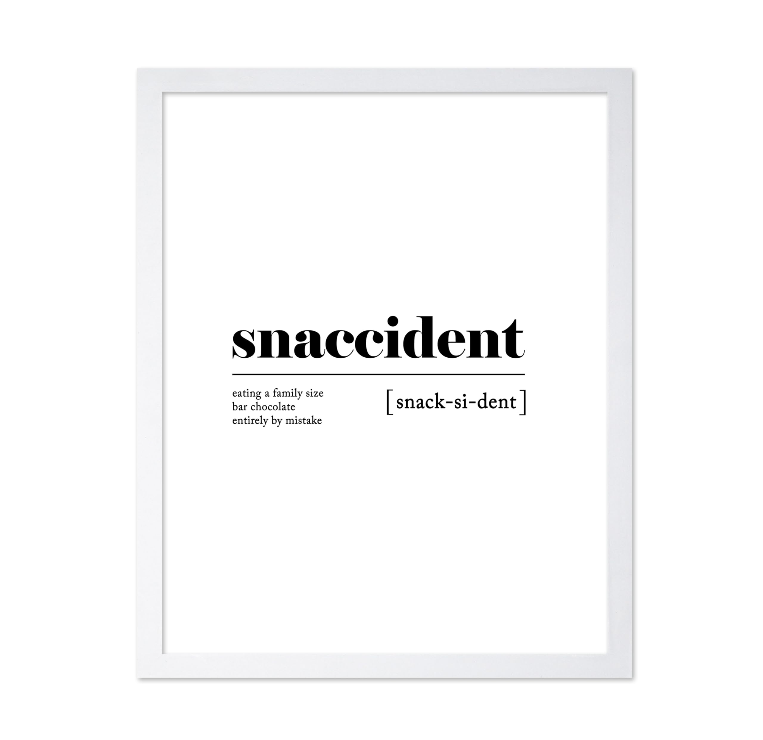 Poster Master Póster de tipografía vintage, impresión de diccionario retro, definición de snaccidente, página de libro, divertido, regalo para artistas, amigos, decoración de pared para el hogar,