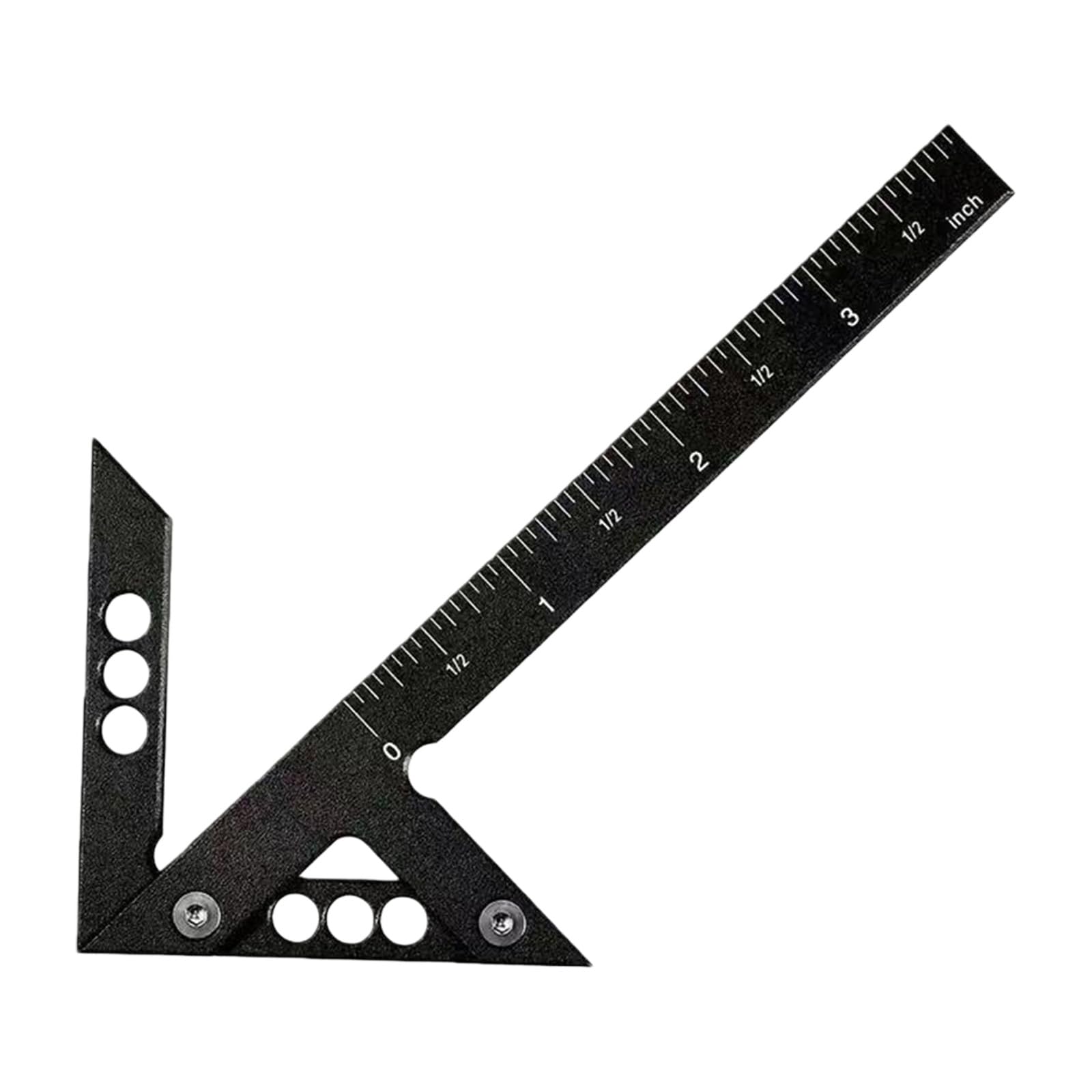 Fromceo Black I Mperial Strong Aluminum Woodworker Measuring Tool High Accuracy Woodworking Center Finders Suitable For Woodworking Projects Multiple Functional Builder Measuring Tool