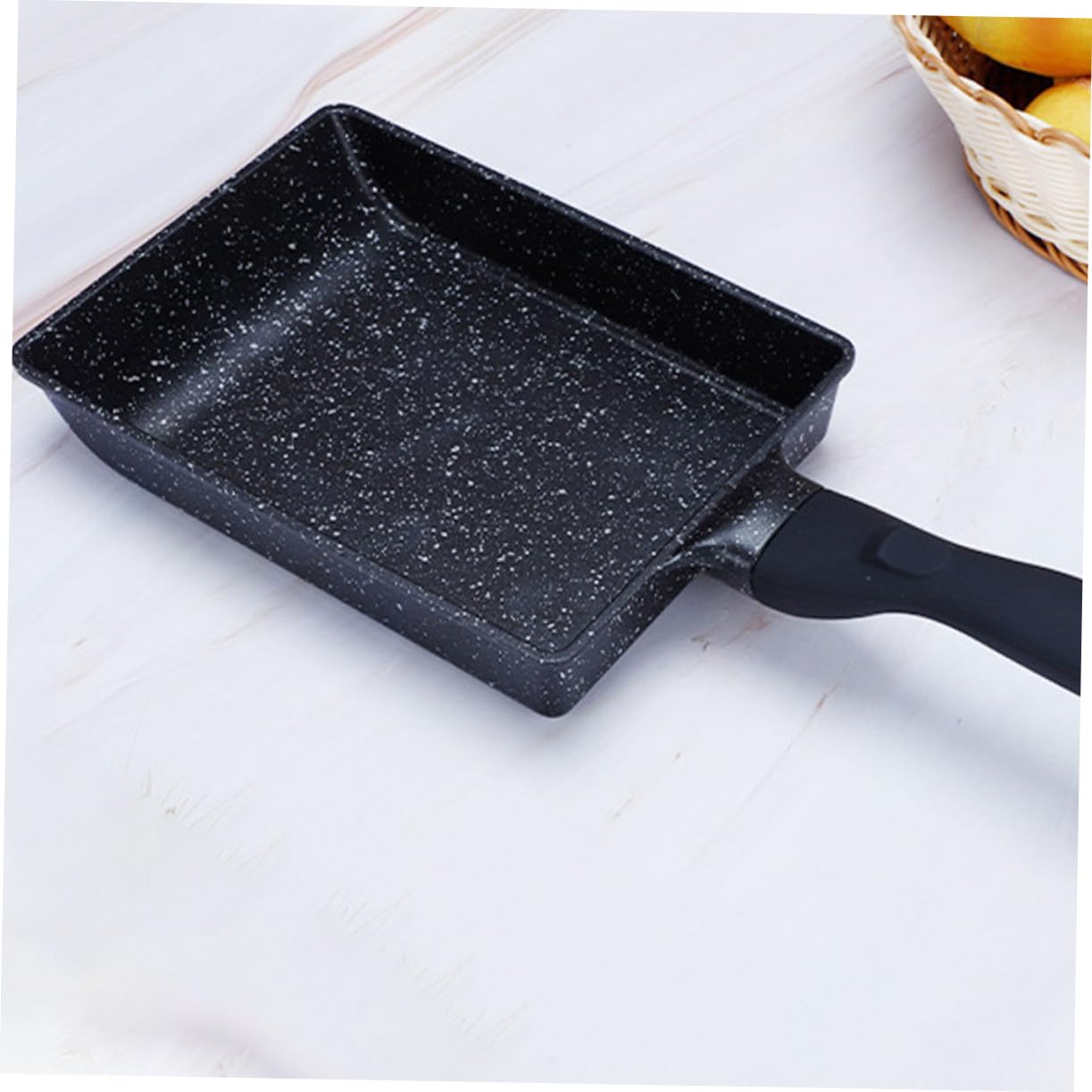 ERINGOGO Padella Antiaderente in Lega di Alluminio Padella Quadrata per Uova Fondo Liscio Manico per Prevenire Scottature Leggera e Portatile per Cucinare Tamagoyaki Uova Fritte e Verdure