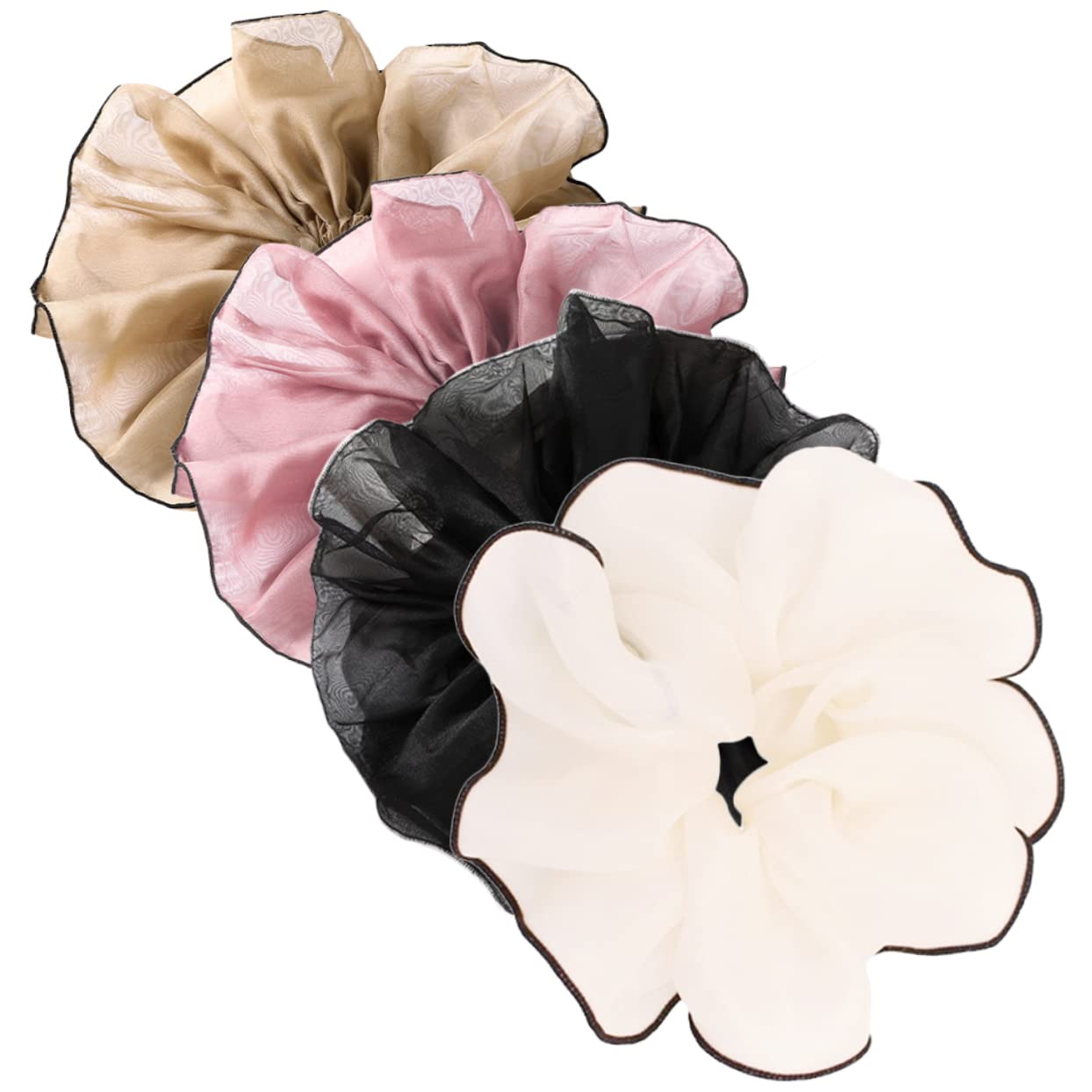 Beavorty 16piezas Scrunchies De Gran Para Mujer Coleteros De Pelo Elásticos Neutros Para Peinados De Fiesta y