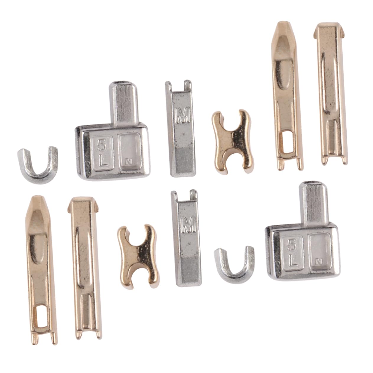 DIYEAH Kit De Reparación De Cremalleras (3 Juegos) Deslizadores Y Retenedores De Cremallera De Metal Tope De Cremallera Dorado Rosa Para Costura Casera 190 Piezas X 3