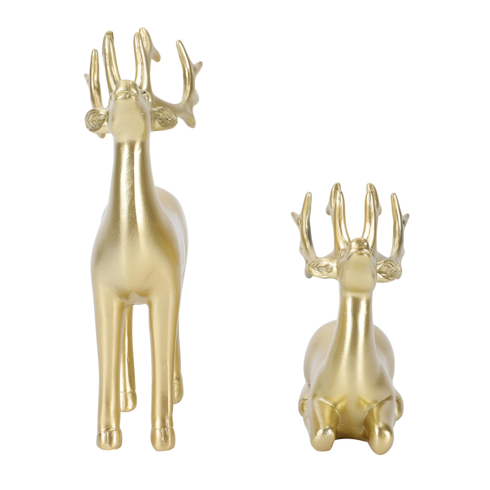 DOITOOL 2 Pezzi Di Figurine Di Renne Natalizie Decorazioni Per La Casa Decorazioni Di Renne Dorate Per Interni Per Soggiorno Camera Letto Ufficio E Scaffale Regalo Per Sua Madre Moglie