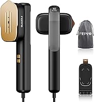 FEPPO Travel Steamer: 110-240V Dual Voltage 1100W 2-in-1 Portable Clothes Steamer & Iron, Fast Heat-Up for Global Travel