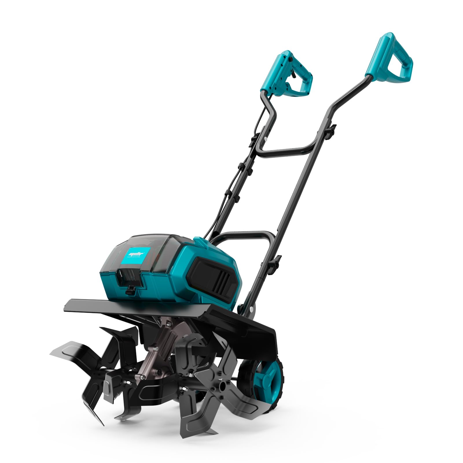 Mellif Akku-Gartenfräse für Makita 18V Akku – 22 cm Arbeitstiefe, 32 cm Arbeitsbreite, bürstenloser Motor, 2-Punkt-Sicherheitsschalter, klappbares Design, 16 Stahlzinken (ohne Akku)