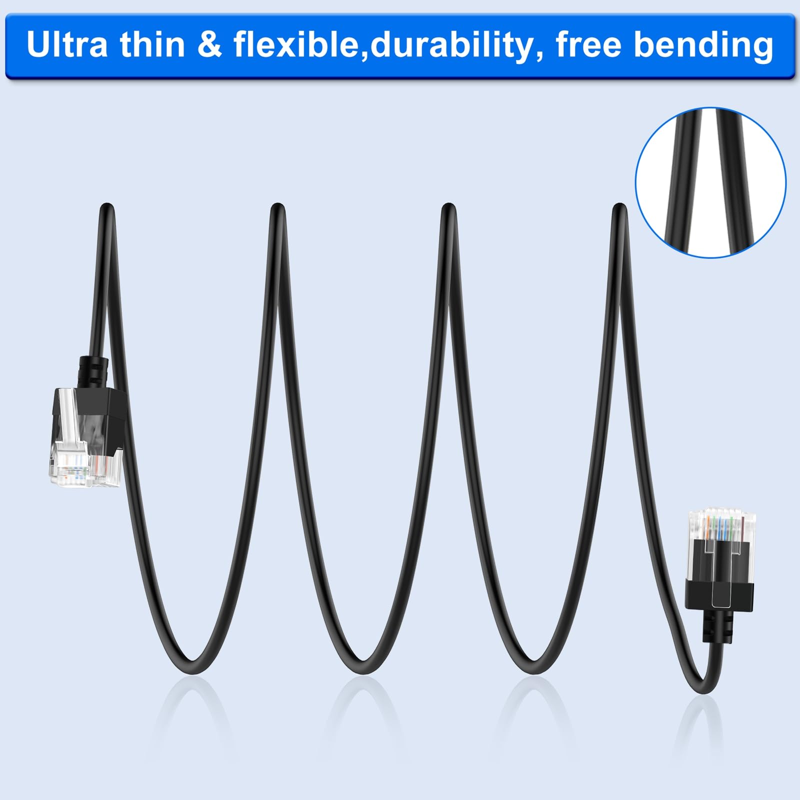 Kabel Ethernet Cat6A 90 stopni kątowy w dół 2M, Ultracienki LAN Kabel krosowy Ethernet Cat6 Rj45 do wysokiej prędkości 10Gb/s 550MHz do Komputera, Routera, Drukarki, Modemu