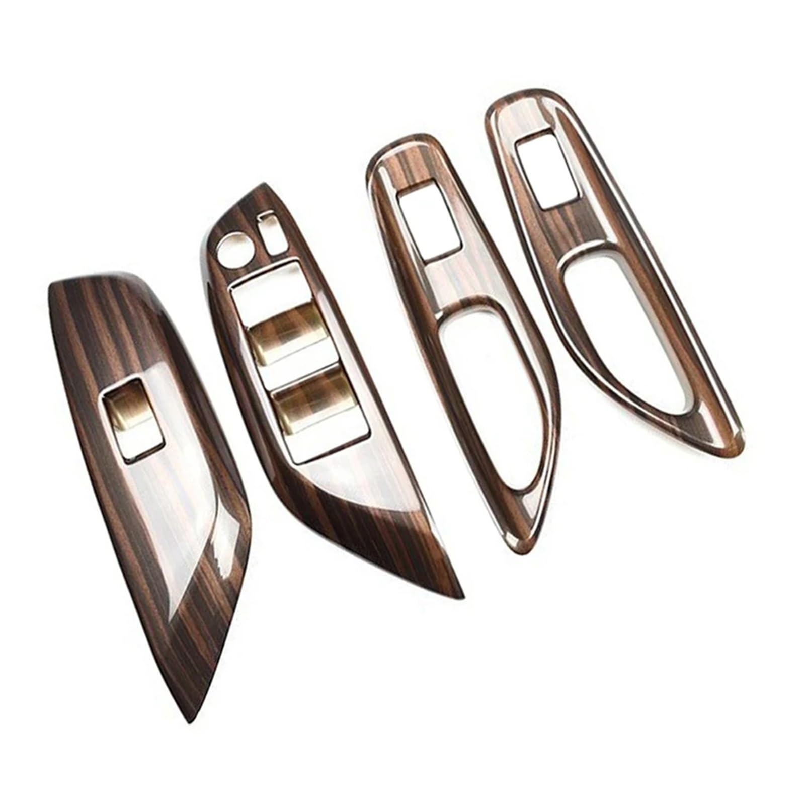 Samwdk One Color Peach Wood Grain Window Glass Lift Button Trim Switch Cover Door Armrest Panel Sticker For Toyota For Yaris For Cross 2020 2021 Car Interior Panel Trim