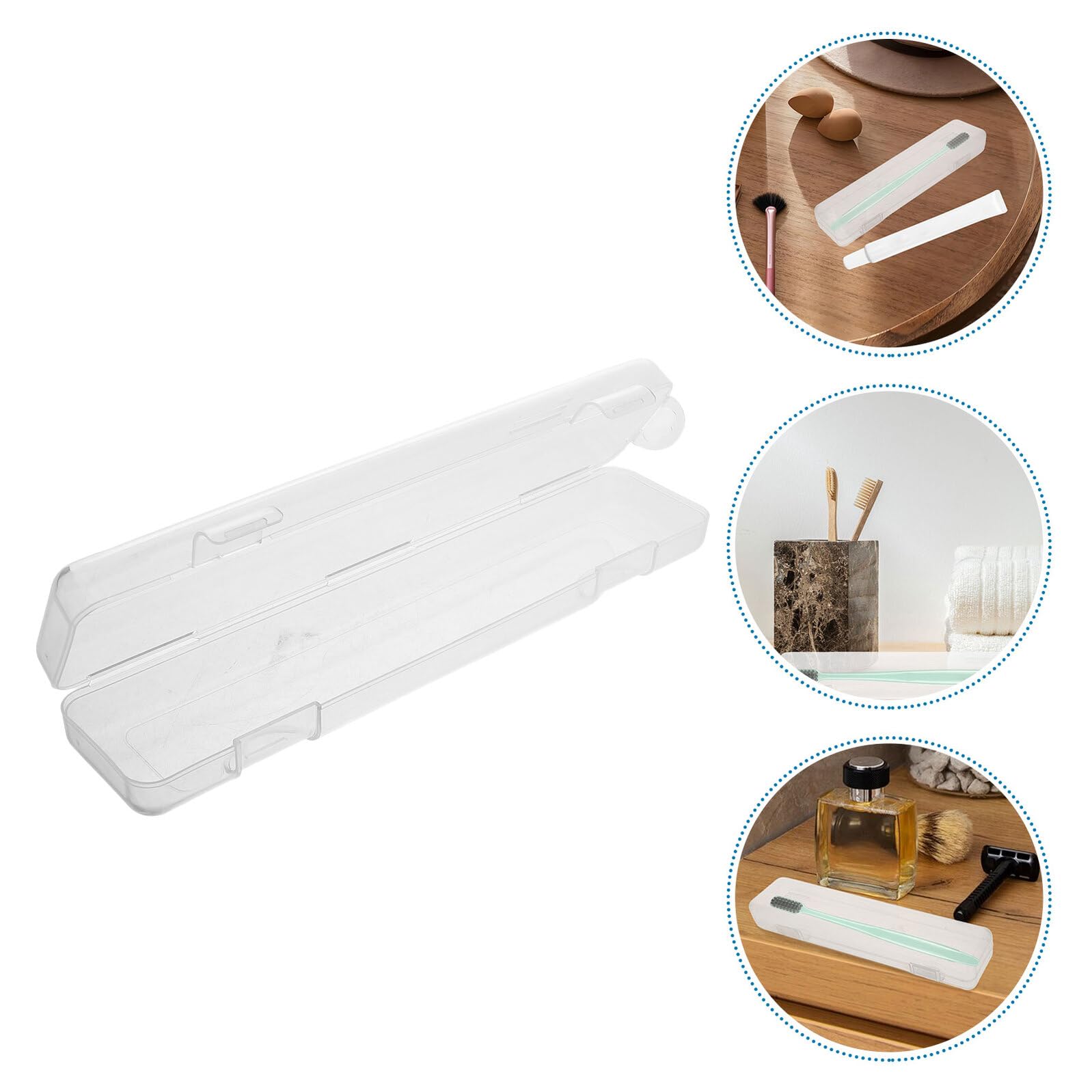 10 pezzi Scatola Trasparente Porta Spazzolino e Dentifricio Organizer Portatile Compatto Custodia Sigillata per Viaggio Campeggio e Uso Quotidiano
