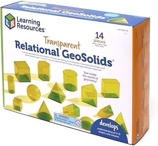 Comprar Learning Resources Figuras geométricas relacionadas GeoSolids, recurso de matemáticas de Tres Dimensiones para Aprender Las Formas geométricas y el Volumen en el Aula, para niños de 8+ años de Edad