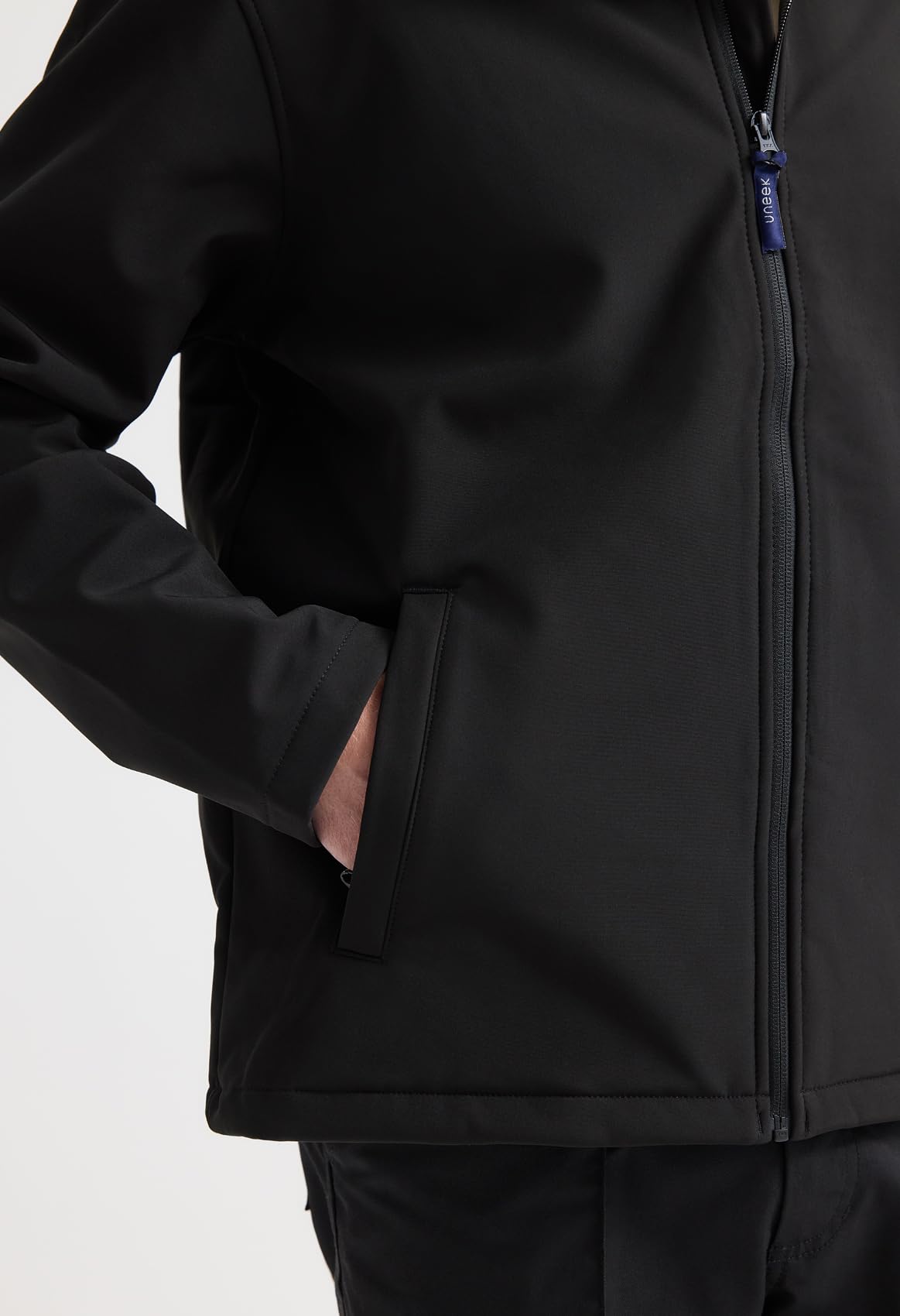 Giacca softshell classica con zip intera