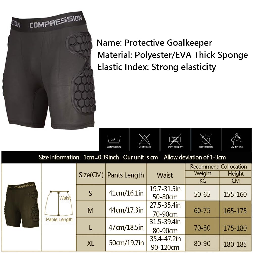 Camiseta deportiva de portero para hombre con protector de esponja