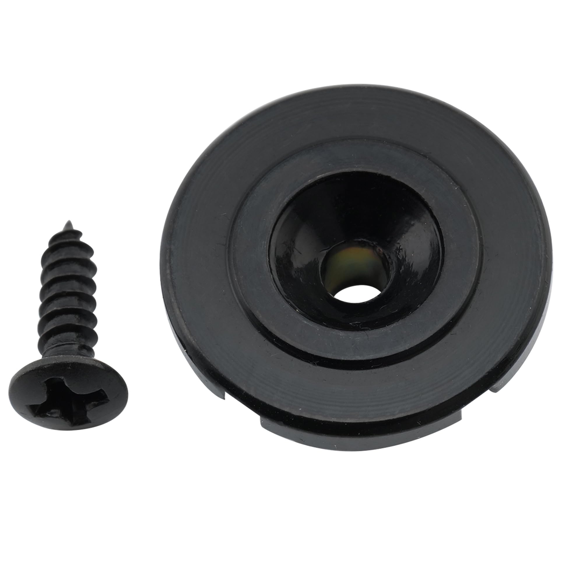 Musiclily Pro 19mm Steel Vintage Round Bass String Tree String Guide Retainer for Fender Precision Jazz Bass Electric Bass, Black