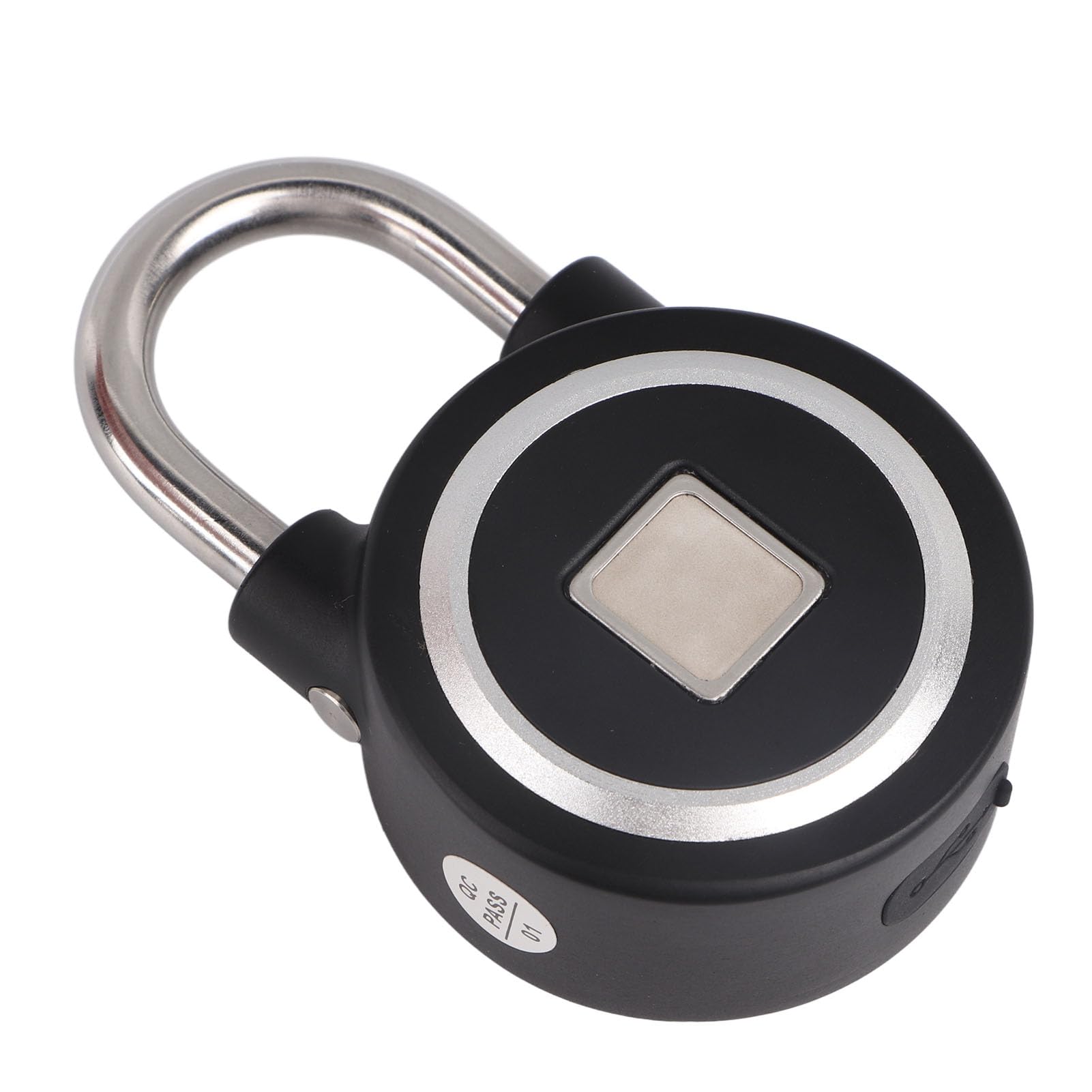 Fockety Candado de Huella Dactilar, Bluetooth IP65 Impermeable sin Llave biométrica Inteligente candado con App Desbloquear, Combinación electrónica de Bloqueo para al Aire Libre (Negro)