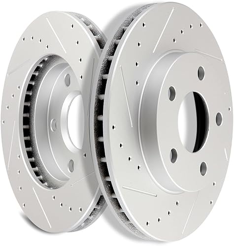 Miniatura 1132 de SCITOO Juego de 2 frenos de freno ranurados traseros para Chrysler Town & Country, 08-16 para Dodge Grand Caravan, 09-13 para Dodge Journey, 12-15