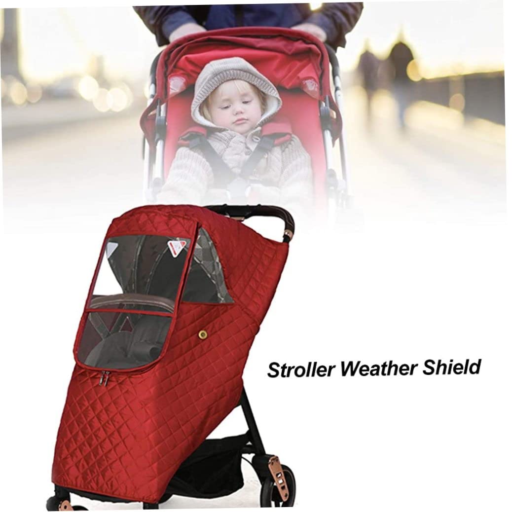 Funda de invierno para cochecito de bebé, cubierta de lluvia universal para cochecito, parabrisas, cubierta de lluvia para mantener el calor en invierno, protector contra el clima para cochecito de