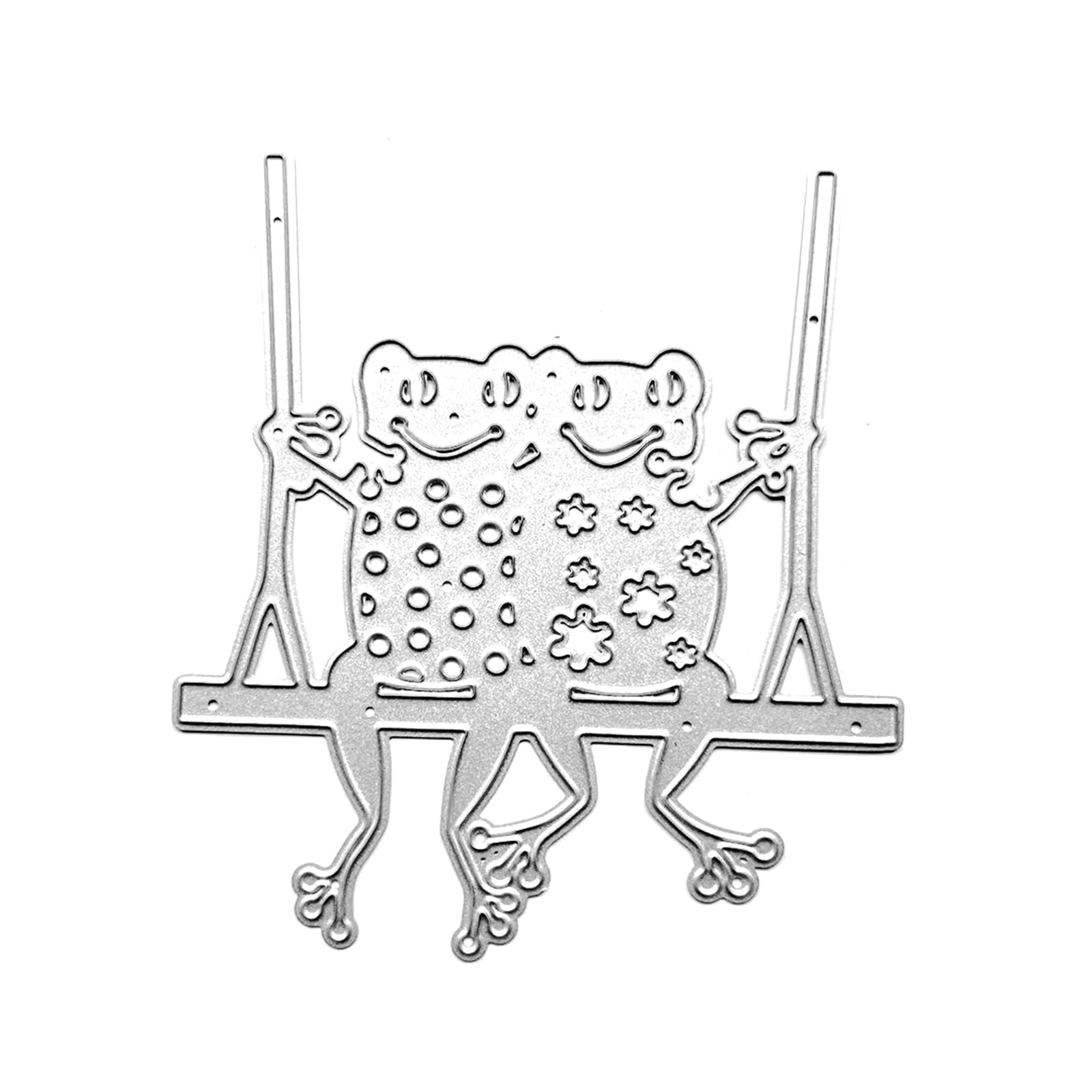 HZBB Metal Die Cuts Seesaw Frog Cutting Dies Stencils Template for Scrapbook Album Paper Card Embossing Dies Stencil