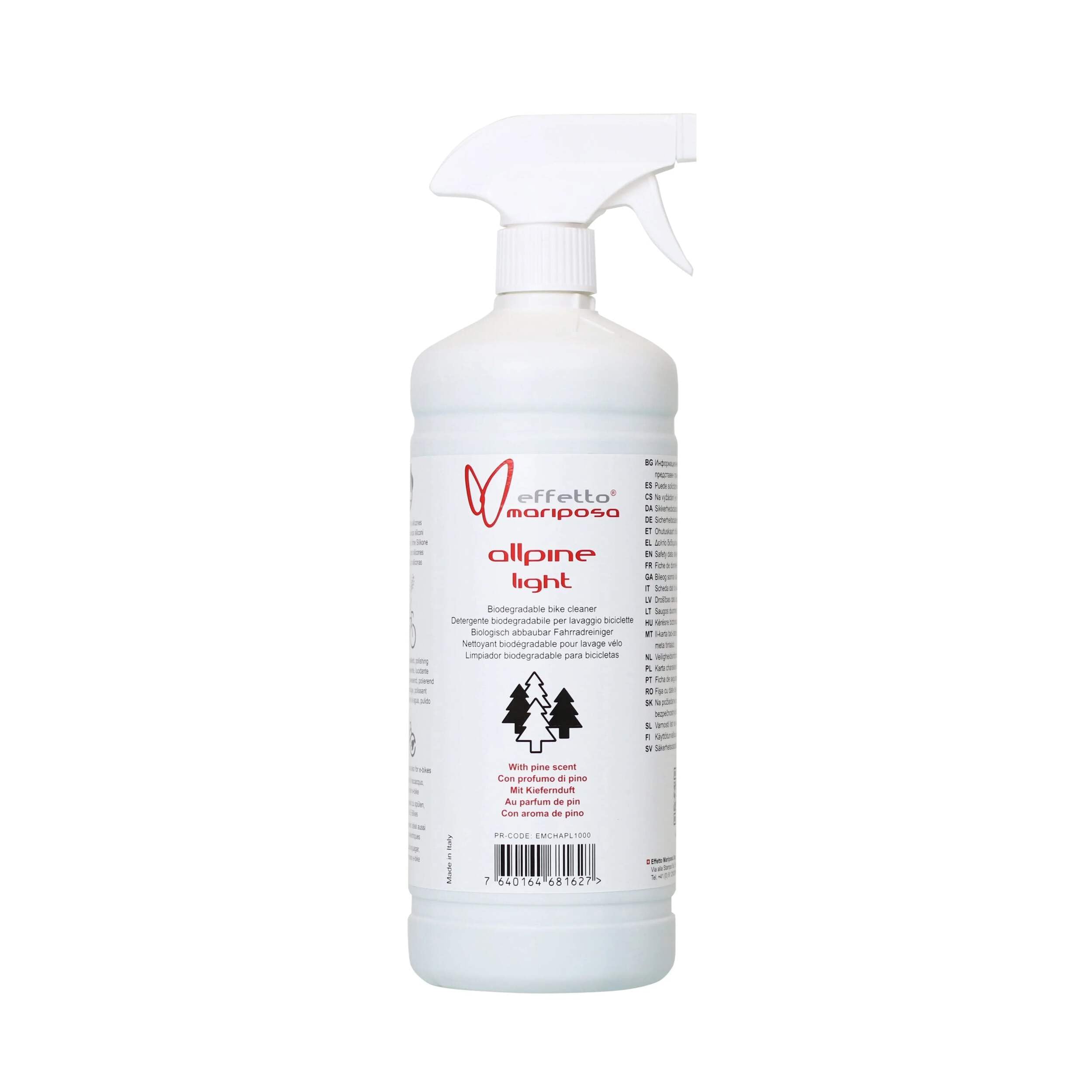Effetto Mariposa Detergente per Bici Allpine Light 1 litro, Ciclismo Unisex Adulto, Nero, Taglia Unica