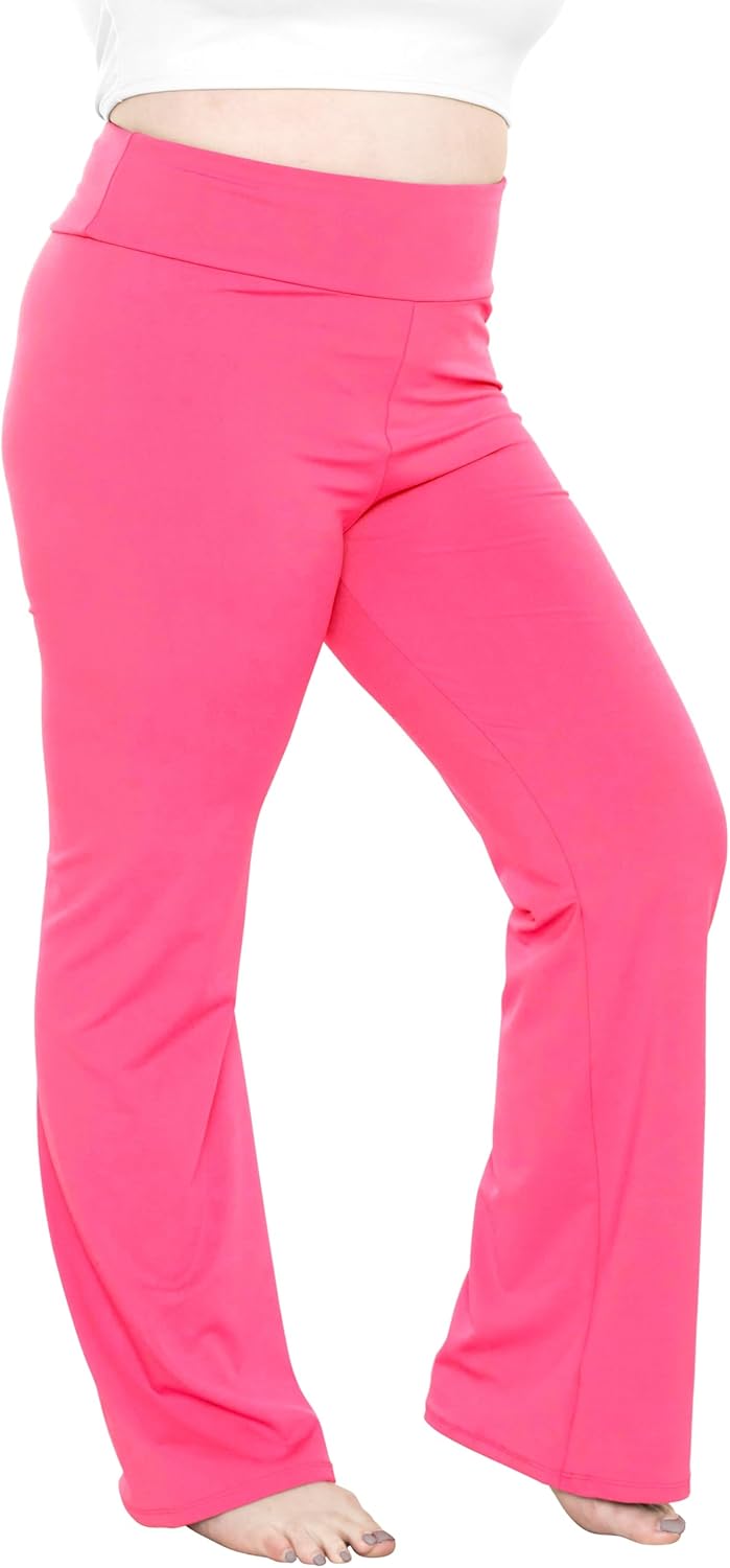 STRETCH IS COMFORT Women Plus Size High Waist Ultra Flex Capri and Full-Length Bootcut Yoga Pants | Comfy Leggings | XL-7X