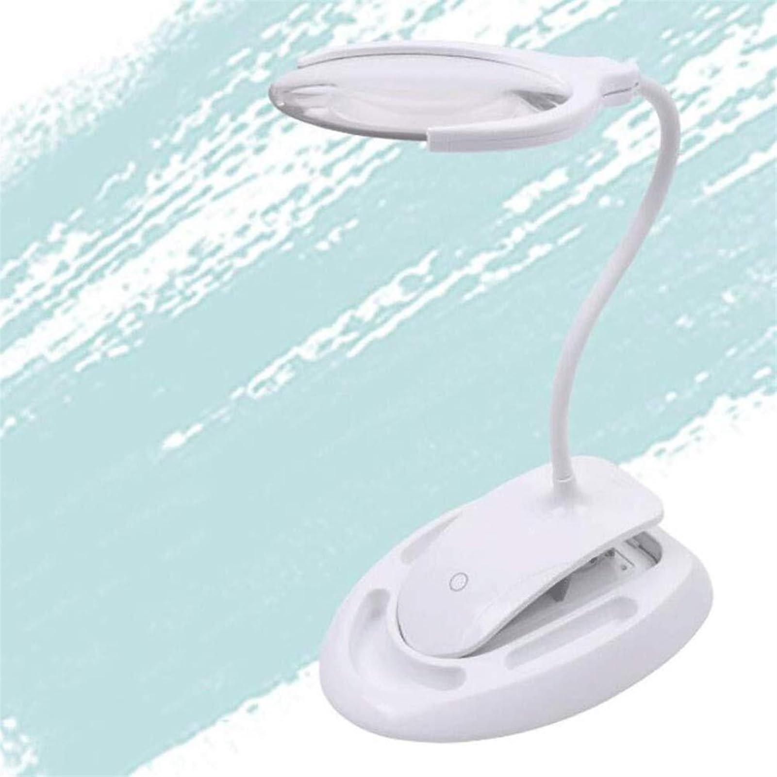 Lampa biurkowa ze szkłem powiększającym do pracy z bliska - Jasna, podświetlana lupa do czytania, rękodzieła i zadań zawodowych - Regulacja i przyciemnianie koloru światła - Powiększenie