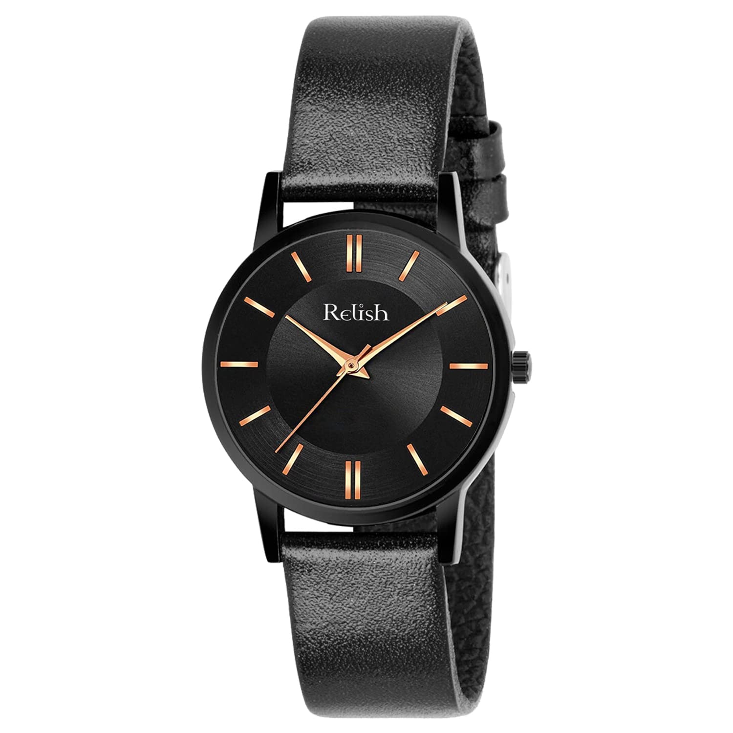 Relish Premium Black Dial & Black Strap Analogue Watch for Women & Girls (RE-L2020B) (B09XXM44MH) Amazon Price History, Amazon Price Tracker