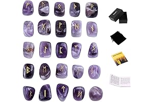 TGS Gems Amethyst Rune Stones: Sacred Wisdom and Guidance Awaits