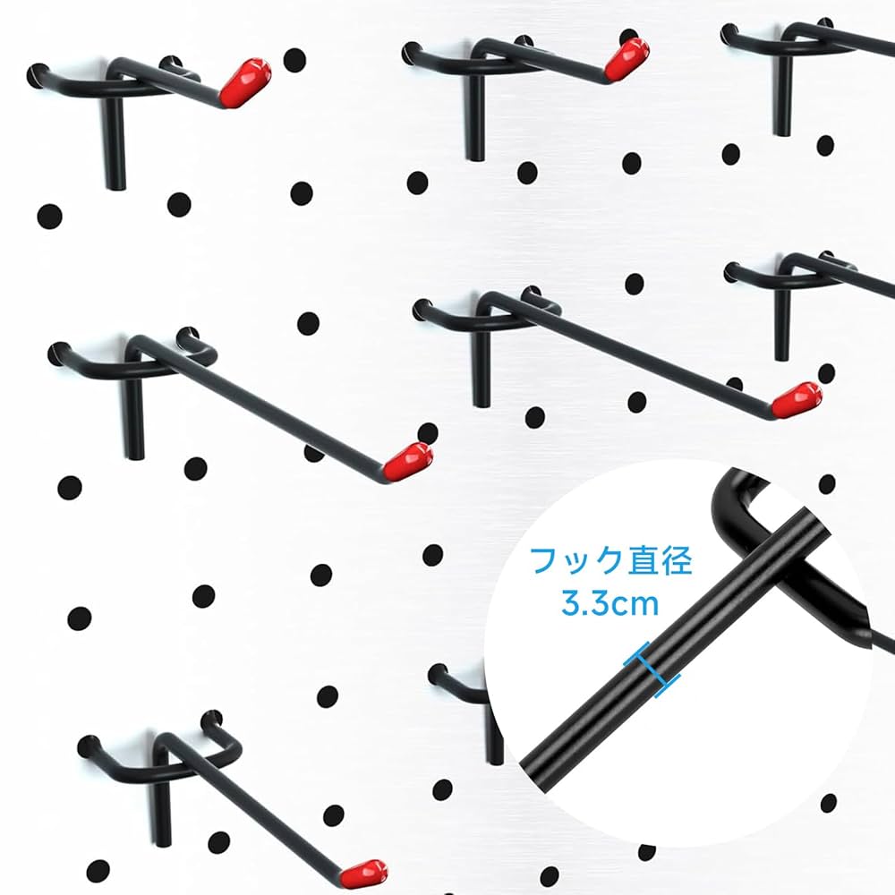 キュージョン　ディスプレイボード　フック付き Amazon | 156個 有孔ボード フック パンチングボードフック 専用