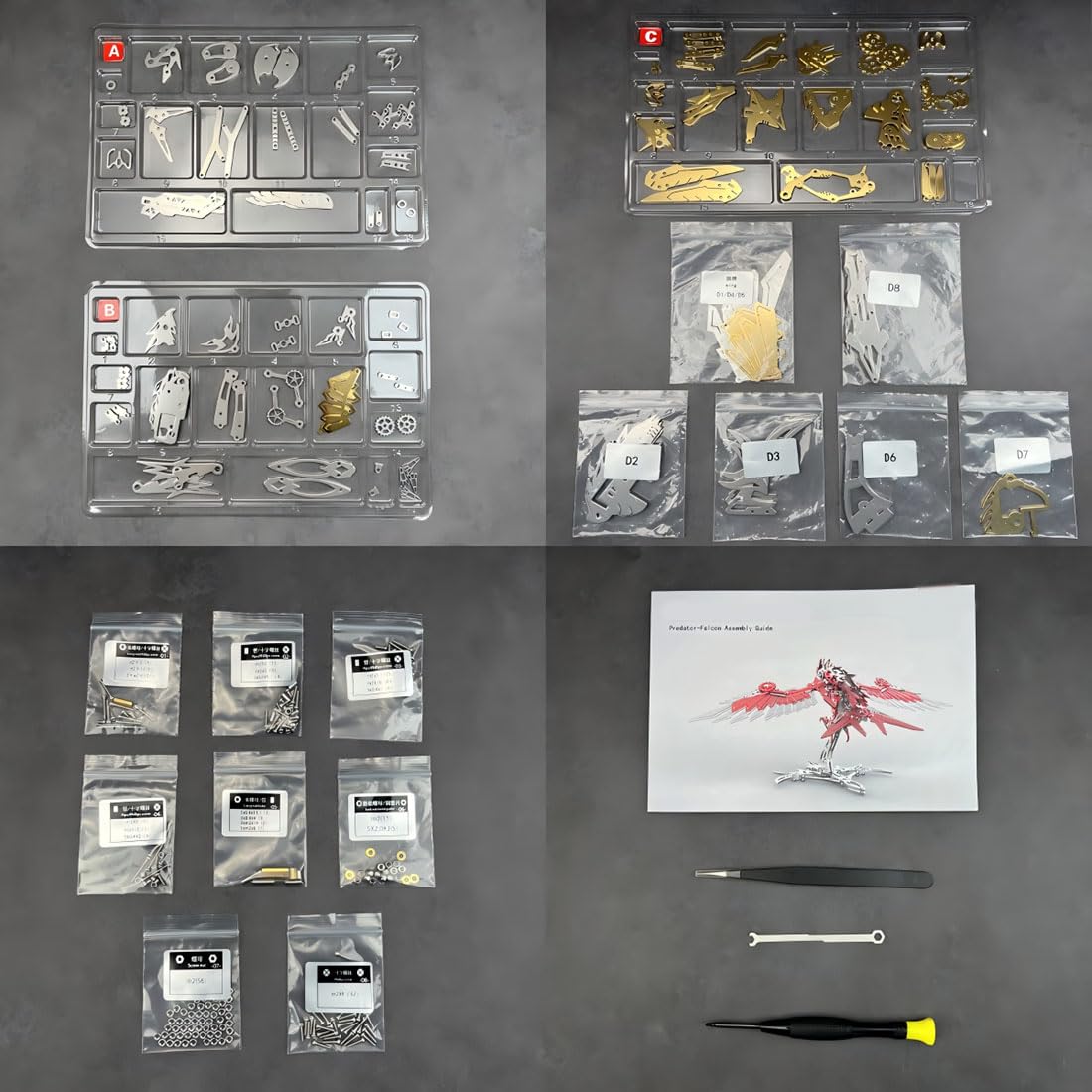 3D Metall Puzzle Erwachsene Donner-Flugsaurier Montage Kit 373 Stück | Beweglichen Gelenken Angenehme Haptik Für Modellbauer Technikfans Fördert Logisches Denken Feinmotorik Und Problemlösung